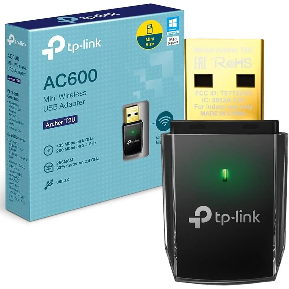 TP-Link Acher T2U Nano AC600 Nano Wireless USB Adapter 200Mbps