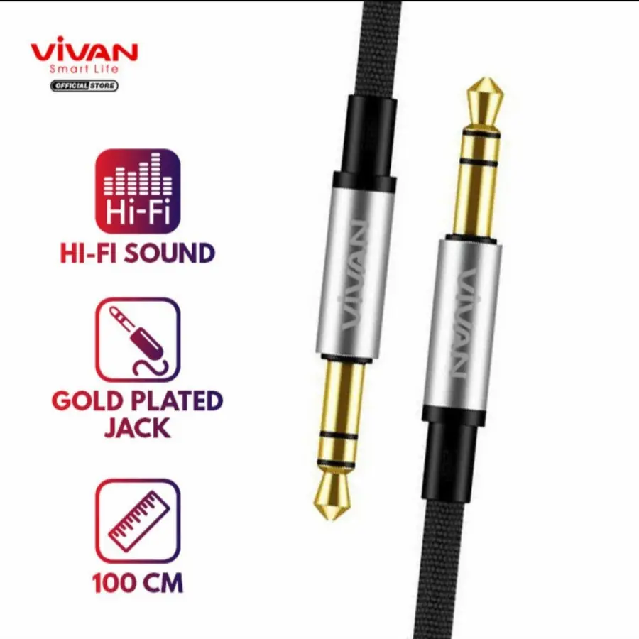 Cable Audio Vivan AUX01 100cm 3.5mm to 3.5mm