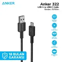 Kabel Charger Anker 322 USB-A to USB-C Cable (3ft Braided) - A81H5
