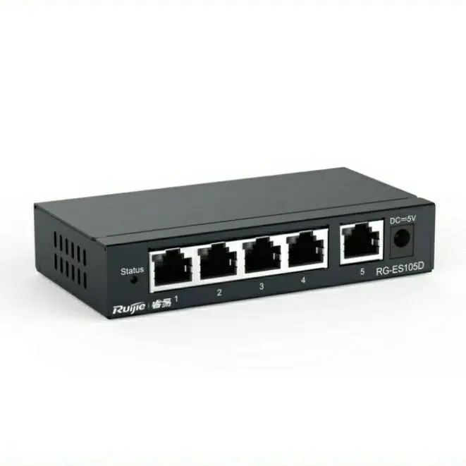 Switch Ruijie RG-ES105D 5-Port 10/100 Mbps Unmanaged Switch with Steel Case