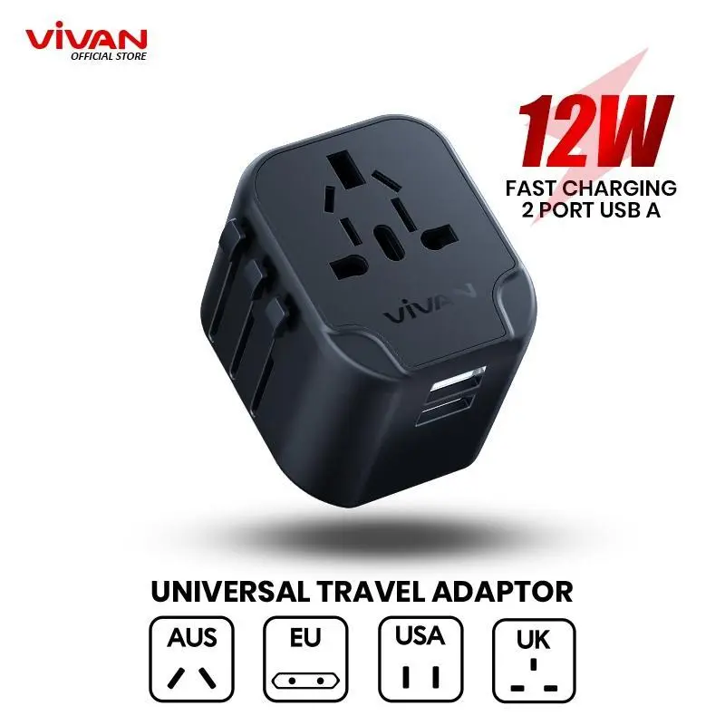 Travel Adapter Vivan VPS-T002A 12w