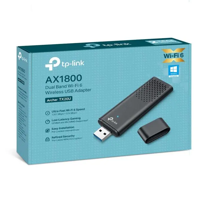 USB Wireless Adapter TP-Link Archer TX20U AX1800 Dual Band WIFi 6 Usb 3.0