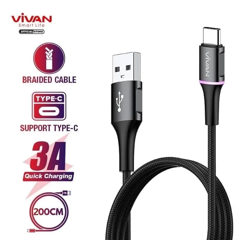 VIVAN Data Cable VDC200 USB to TYPE C 200cm