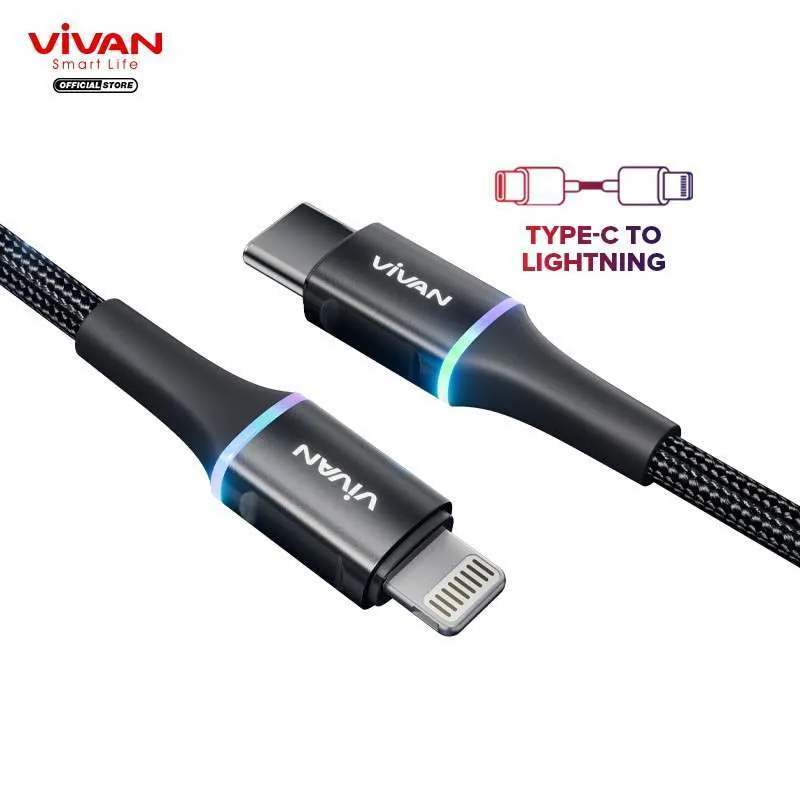 VIVAN Data Cable VDCL120 USB C to Lightning 27W
