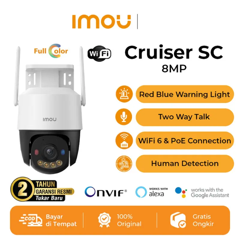 IMOU Cruiser SC 8MP 4K Ultra HD Wi-Fi 6 / PoE Connection Color Night Vision Kamera Smart CCTV Outdoor