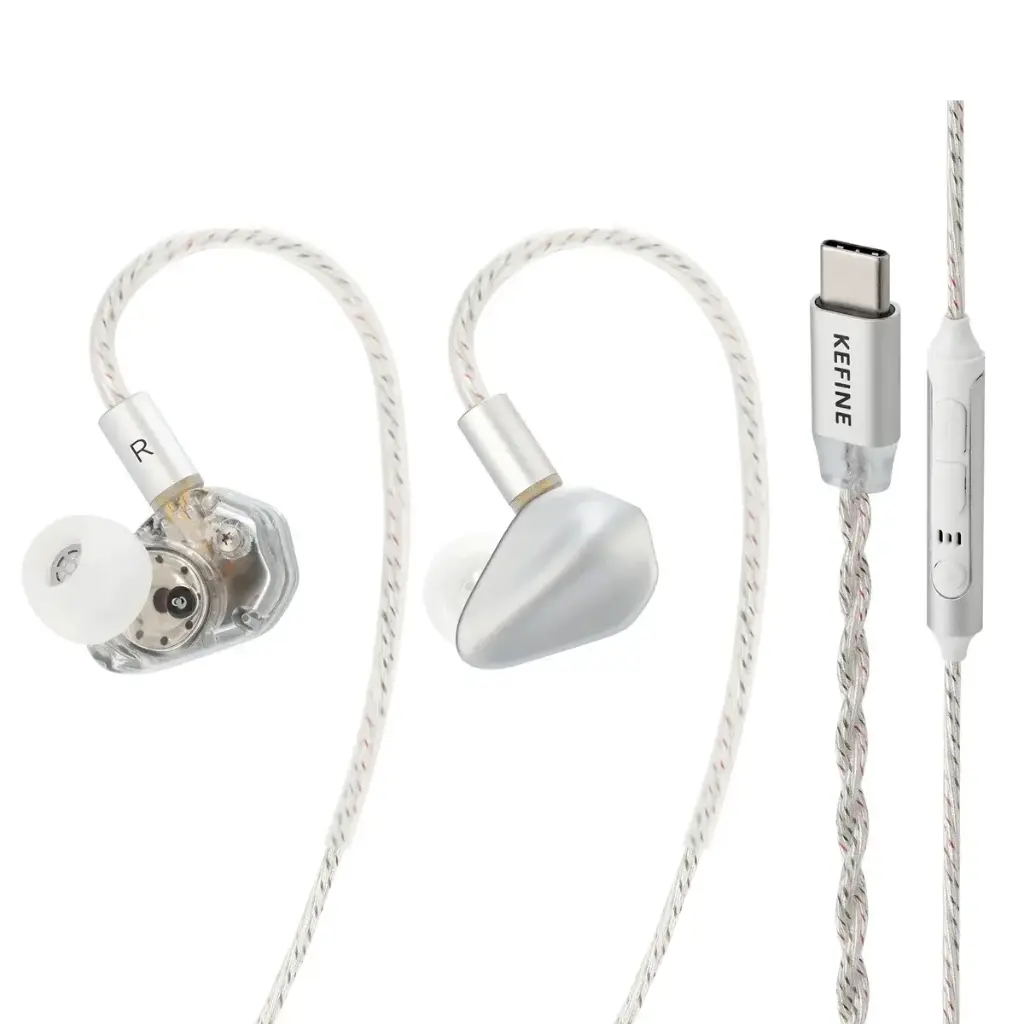 KEFINE LORIC IN EAR EARPHONE WITH MIC TYPE-C - SILVER