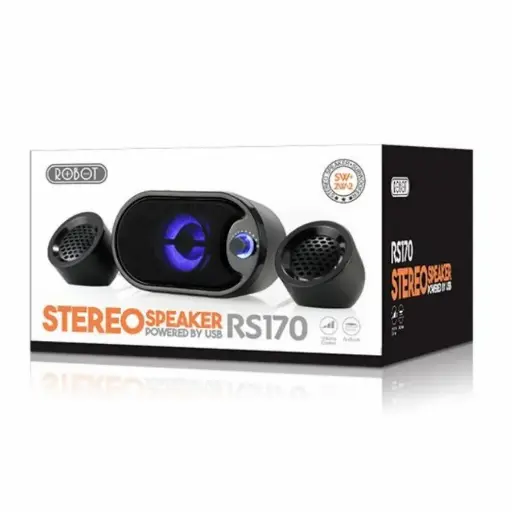 Active Speaker Robot RS170 2.1 with Subwoofer 3.5mm AUX USB Powered