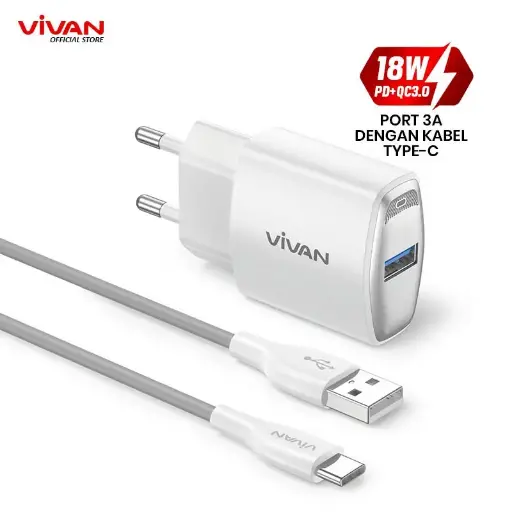 Charger VIVAN Power Oval 3C 18W - Type C