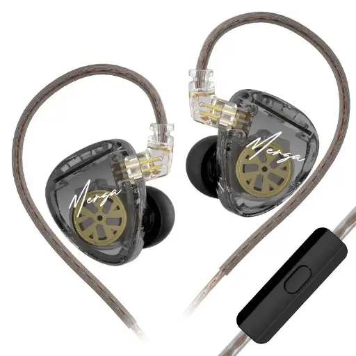 Earphone Knowledge Zenith KZ Merga Dual Dynamic Driver - OFC Cable with Mic  