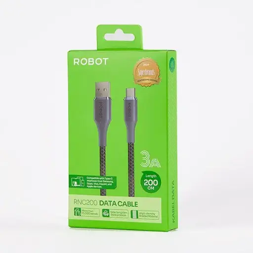 Data Cable Charger ROBOT RNCC200 USB-A To Type-C 3A 65W 200CM