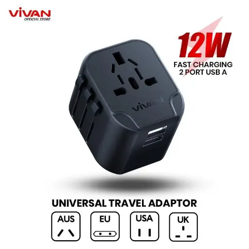 Travel Adapter Vivan VPS-T002A 12w