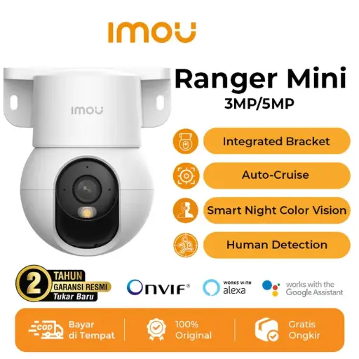 IMOU Ranger Mini 3MP Kamera Smart CCTV Indoor Wi-Fi 6 Full Color Night Vision Bracket Integrated